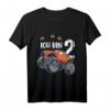 Kinder Ich bin 2 Jahr Monster Truck Auto T-Shirt – Perfektes Geburtstagsgeschenk für Jungen zum 2. Geburtstag
