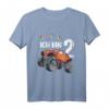 Kinder Ich bin 2 Jahr Monster Truck Auto T-Shirt – Perfektes Geburtstagsgeschenk für Jungen zum 2. Geburtstag