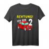 Kinder Auto T-Shirt zum 2. Geburtstag für Jungen - Lustiges Geburtstagsshirt für 2-Jährige mit Auto-Motiv