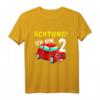 Kinder Auto T-Shirt zum 2. Geburtstag für Jungen - Lustiges Geburtstagsshirt für 2-Jährige mit Auto-Motiv