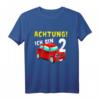 Kinder Auto T-Shirt zum 2. Geburtstag für Jungen - Lustiges Geburtstagsshirt für 2-Jährige mit Auto-Motiv