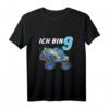 Kinder 9. Geburtstag Geschenk Jungen & Mädchen Auto Monster Truck T-Shirt – Perfekt für Geburtstagsfeiern und Monster Truck Fans