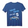 Kinder Polizei T-Shirt zum 5. Geburtstag – Lustiges Auto Shirt für Jungen und Mädchen als Geschenk für Kinderparty und Kindergarten