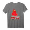 Kinder 4. Geburtstag Feuerwehr Auto T-Shirt – Lustiges Feuerwehr Motiv für Jungen und Mädchen, ideal als Geschenk für Geburtstage & Weihnachten