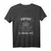 21. Geburtstag T-Shirt 2002 - Vintage Auto Design für 21-Jährige Geburtstagsgeschenk