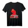 Kinder 2. Geburtstag Feuerwehr Auto T-Shirt – Lustiges Feuerwehrmann Motiv für Jungen und Mädchen, perfekt als Geschenk zum Geburtstag oder Weihnachten