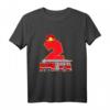 Kinder 2. Geburtstag Feuerwehr Auto T-Shirt – Lustiges Feuerwehrmann Motiv für Jungen und Mädchen, perfekt als Geschenk zum Geburtstag oder Weihnachten