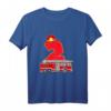 Kinder 2. Geburtstag Feuerwehr Auto T-Shirt – Lustiges Feuerwehrmann Motiv für Jungen und Mädchen, perfekt als Geschenk zum Geburtstag oder Weihnachten