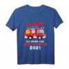 Kinder Ich werde große Schwester 2021 Feuerwehr Auto Geschenk T-Shirt – Perfekt zur Babyankündigung & für die große Schwester