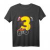 Kinder T-Shirt Geburtstag 3 Jahre Junge mit Monster Truck, Auto & Flaggen - Perfekt für die Geburtstagsparty, Kindergarten & Schule