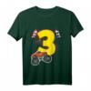 Kinder T-Shirt Geburtstag 3 Jahre Junge mit Monster Truck, Auto & Flaggen - Perfekt für die Geburtstagsparty, Kindergarten & Schule