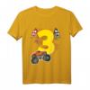 Kinder T-Shirt Geburtstag 3 Jahre Junge mit Monster Truck, Auto & Flaggen - Perfekt für die Geburtstagsparty, Kindergarten & Schule