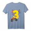 Kinder T-Shirt Geburtstag 3 Jahre Junge mit Monster Truck, Auto & Flaggen - Perfekt für die Geburtstagsparty, Kindergarten & Schule