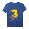 Kinder T-Shirt Geburtstag 3 Jahre Junge mit Monster Truck, Auto & Flaggen - Perfekt für die Geburtstagsparty, Kindergarten & Schule