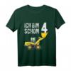 Kinder Geburtstagsshirt für 4 Jahre Junge mit LKW, Bagger und Baustellen-Motiv - Perfekt für Geburtstagsfeiern