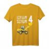 Kinder Geburtstagsshirt für 4 Jahre Junge mit LKW, Bagger und Baustellen-Motiv - Perfekt für Geburtstagsfeiern