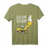 Kinder Geburtstagsshirt für 4 Jahre Junge mit LKW, Bagger und Baustellen-Motiv - Perfekt für Geburtstagsfeiern