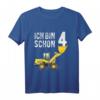 Kinder Geburtstagsshirt für 4 Jahre Junge mit LKW, Bagger und Baustellen-Motiv - Perfekt für Geburtstagsfeiern