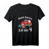 Kinder Ich bin 4 Jahre T-Shirt Jungen & Mädchen Feuerwehr Auto Geburtstagsshirt - Perfektes Geschenk für kleine Feuerwehr-Fans zum Geburtstag
