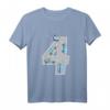 Kinder 4. Geburtstag Polizei Auto T-Shirt für Jungen – Lustiges Geburtstagsshirt mit Polizei-Design, Blaulicht & Hubschrauber