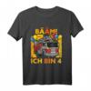Kinder Bääm! Ich bin 4 Feuerwehr Auto T-Shirt – Perfektes Geschenk zum 4. Geburtstag für Jungen, Feuerwehr-Fans und kleine Feuerwehrmänner