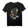 4. Geburtstag Jungen Fire Truck Polizei Auto T-Shirt – Perfekt für Feuerwehr, Polizei & Rettungsfahrzeuge, Party & Geschenk für 4-Jährige