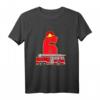 Kinder 6. Geburtstag Feuerwehr Auto T-Shirt - Lustiges Feuerwehrmann Kostüm für Jungen und Mädchen, ideales Geschenk für Feuerwehrfans
