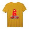 Kinder 6. Geburtstag Feuerwehr Auto T-Shirt - Lustiges Feuerwehrmann Kostüm für Jungen und Mädchen, ideales Geschenk für Feuerwehrfans