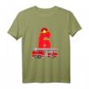 Kinder 6. Geburtstag Feuerwehr Auto T-Shirt - Lustiges Feuerwehrmann Kostüm für Jungen und Mädchen, ideales Geschenk für Feuerwehrfans