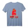 Kinder 6. Geburtstag Feuerwehr Auto T-Shirt - Lustiges Feuerwehrmann Kostüm für Jungen und Mädchen, ideales Geschenk für Feuerwehrfans