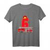 Kinder 6. Geburtstag Feuerwehr Auto T-Shirt - Lustiges Feuerwehrmann Kostüm für Jungen und Mädchen, ideales Geschenk für Feuerwehrfans