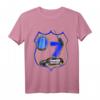 Kinder Polizei T-Shirt zum 7. Geburtstag – Lustiges Auto-Polizei-Shirt für Jungen und Mädchen als Geschenk