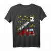 Kinder Geburtstagsshirt Feuerwehr 2 Jahre - Lustiges T-Shirt für Jungen & Mädchen zum Zweiten Geburtstag, Party & Deko