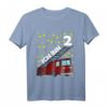 Kinder Geburtstagsshirt Feuerwehr 2 Jahre - Lustiges T-Shirt für Jungen & Mädchen zum Zweiten Geburtstag, Party & Deko