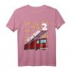 Kinder Geburtstagsshirt Feuerwehr 2 Jahre - Lustiges T-Shirt für Jungen & Mädchen zum Zweiten Geburtstag, Party & Deko