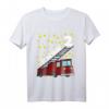 Kinder Geburtstagsshirt Feuerwehr 2 Jahre - Lustiges T-Shirt für Jungen & Mädchen zum Zweiten Geburtstag, Party & Deko