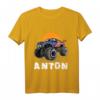 Kinder Monster Truck T-Shirt mit Namen Anton – Perfektes Geschenk für Monster Truck Fans und Auto Liebhaber für Jungen