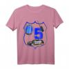 Kinder Polizei T-Shirt zum 5. Geburtstag - Lustiges Geschenk für Jungen und Mädchen mit Polizei Auto Motiv