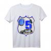 Kinder Polizei T-Shirt zum 5. Geburtstag - Lustiges Geschenk für Jungen und Mädchen mit Polizei Auto Motiv