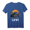 Kinder Monster Truck Name Levi Auto Geschenk T-Shirt – Perfektes Geschenk für kleine Monster Truck Fans und Autos begeisterte Jungs