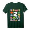 Kinder Fahrzeuge T-Shirt für Kleinkinder zum 2. Geburtstag - Jungen Auto Zug Bus Bagger Design