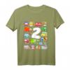 Kinder Fahrzeuge T-Shirt für Kleinkinder zum 2. Geburtstag - Jungen Auto Zug Bus Bagger Design