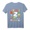 Kinder Fahrzeuge T-Shirt für Kleinkinder zum 2. Geburtstag - Jungen Auto Zug Bus Bagger Design