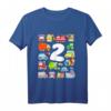 Kinder Fahrzeuge T-Shirt für Kleinkinder zum 2. Geburtstag - Jungen Auto Zug Bus Bagger Design
