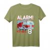 Kinder 8. Geburtstag T-Shirt für Jungen mit Feuerwehrwagen-Design – Perfekt für Feuerwehr-Party & Geburtstagsparty für kleine Feuerwehr-Fans