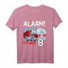 Kinder 8. Geburtstag T-Shirt für Jungen mit Feuerwehrwagen-Design – Perfekt für Feuerwehr-Party & Geburtstagsparty für kleine Feuerwehr-Fans