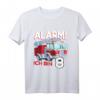 Kinder 8. Geburtstag T-Shirt für Jungen mit Feuerwehrwagen-Design – Perfekt für Feuerwehr-Party & Geburtstagsparty für kleine Feuerwehr-Fans