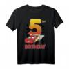 Pixar Cars Lightning McQueen 5. Geburtstag Peel Out T-Shirt – Officially Licensed Kinder T-Shirt für den Kindergeburtstag