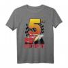 Pixar Cars Lightning McQueen 5. Geburtstag Peel Out T-Shirt – Officially Licensed Kinder T-Shirt für den Kindergeburtstag