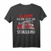 Alarm ich bin jetzt ein Schulkind Feuerwehr Auto Einschulung T-Shirt – Perfektes Geschenk zum Schulanfang für Jungen und Mädchen
